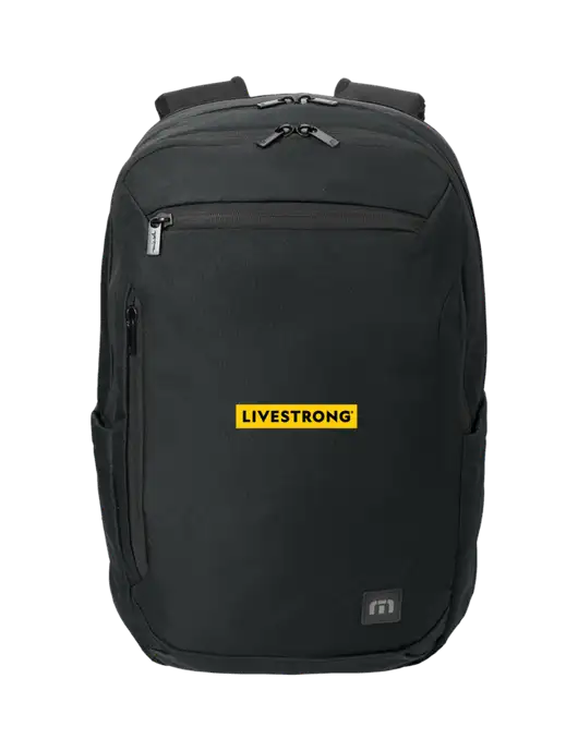 TravisMathew Black Duration Backpack w/LIVESTRONG Logo