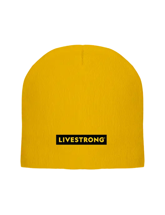 Solid Yellow Gold Element Knit Beanie w/LIVESTRONG Logo