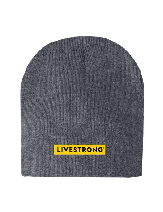 Dark Grey Heather Element Knit Beanie w/LIVESTRONG Logo