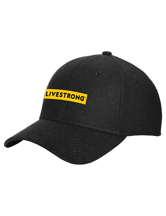 New Era Diamond Era Black Stretch Cap w/LIVESTRONG Logo