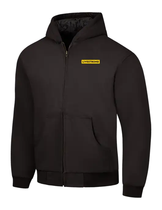 CornerStone Black Duck Cloth Hooded Work Jacket w/LIVESTRONG Logo
