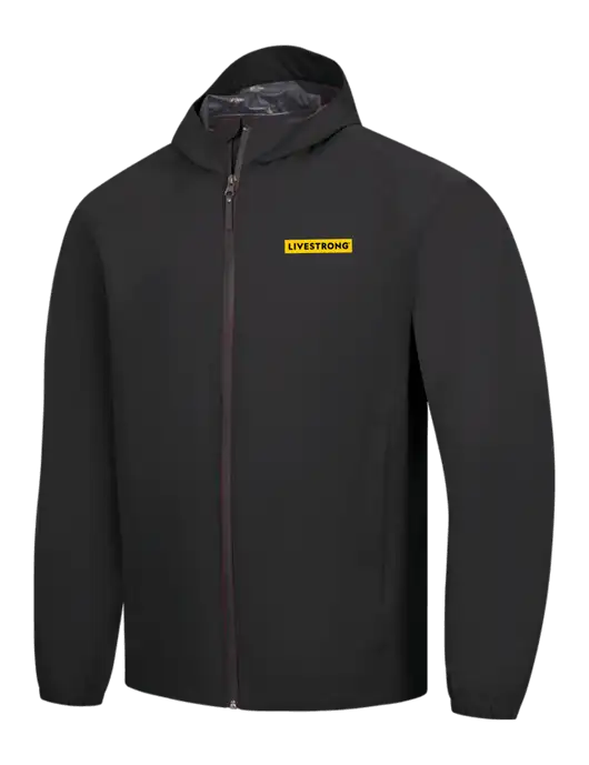 Black Essential Rain Jacket w/LIVESTRONG Logo