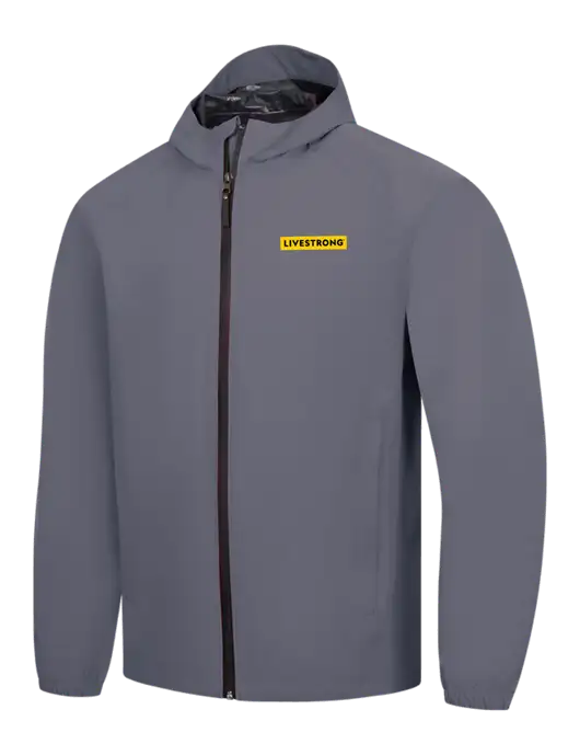 Dark Grey Essential Rain Jacket w/LIVESTRONG Logo