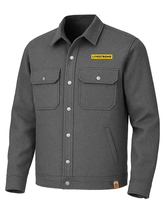 Russell Outdoors Dark Grey Heather Basin Jacket w/LIVESTRONG Logo