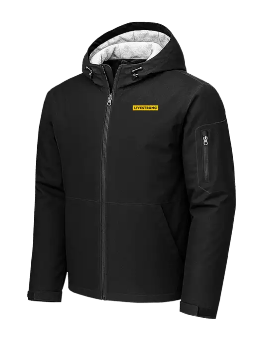 Waterproof Insulated Black Jacket w/LIVESTRONG Logo