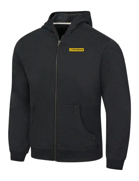 Charcoal Heather Re-Fleece Full-Zip Hoodie w/LIVESTRONG Logo