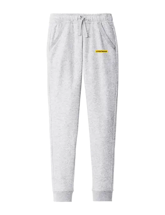 Modern Very Light Grey Heather Fleece Jogger w/LIVESTRONG Logo