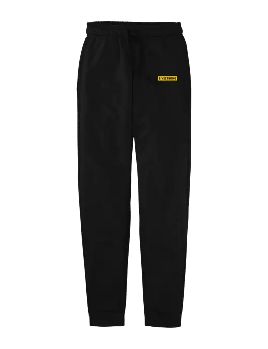 Core Fleece Black Jogger w/LIVESTRONG Logo