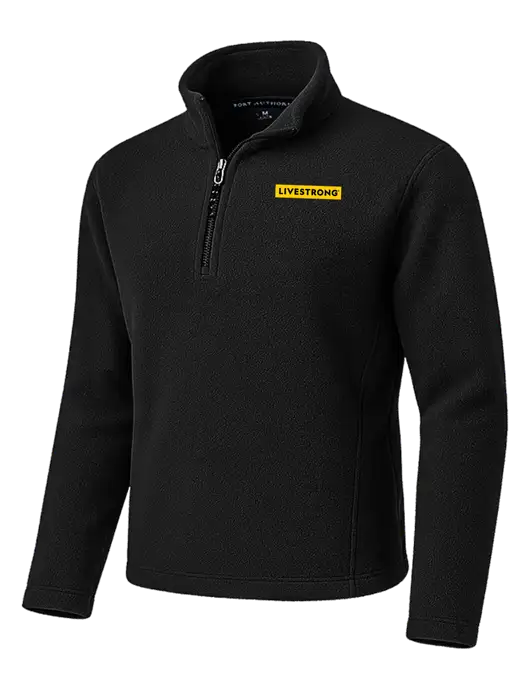 Black Fleece 1/4-Zip Pullover w/LIVESTRONG Logo