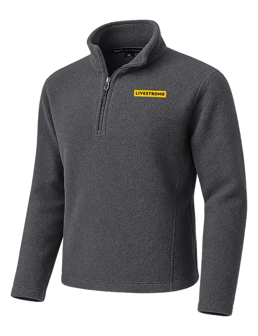 Dark Grey Fleece 1/4-Zip Pullover w/LIVESTRONG Logo