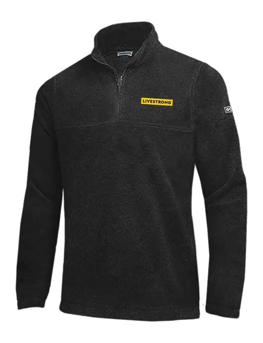 Columbia Black Steens Mountain Fleece 1/2 Zip Pullover w/LIVESTRONG Logo