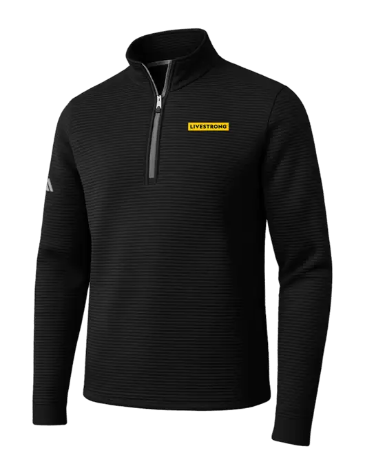 Adidas Black Spacer Quarter-Zip Pullover w/LIVESTRONG Logo