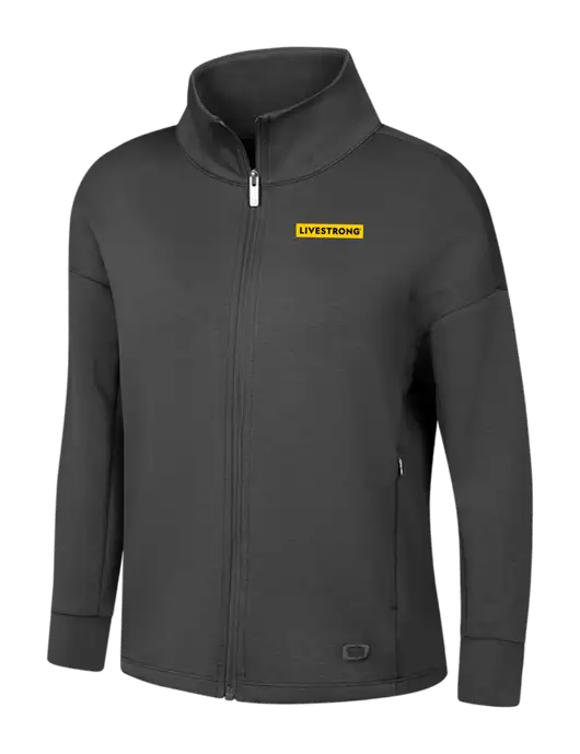 OGIO Womens Dark Grey Transcend Full-Zip w/LIVESTRONG Logo