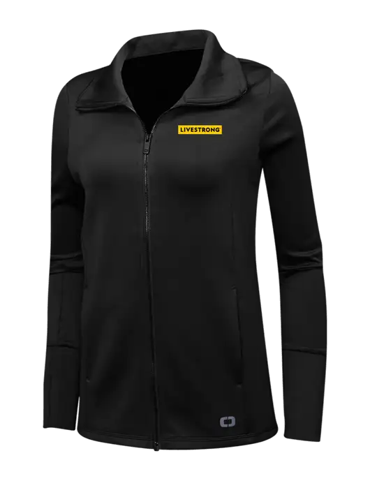 OGIO Black Womens Endurance Modern Performance Full-Zip w/LIVESTRONG Logo