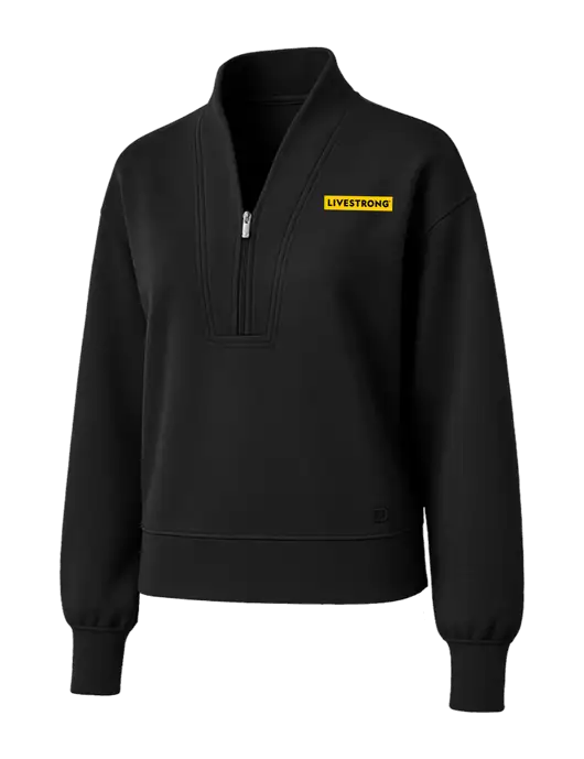 OGIO Womens Black Transcend 1/4-Zip w/LIVESTRONG Logo