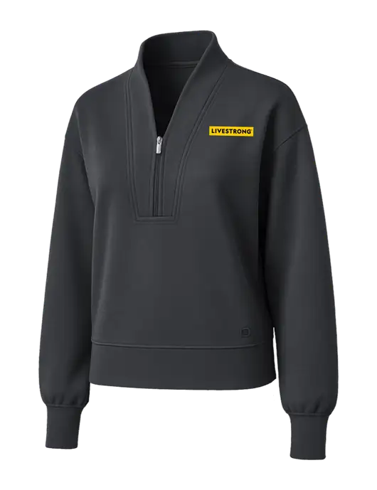 OGIO Womens Dark Grey Transcend 1/4-Zip w/LIVESTRONG Logo
