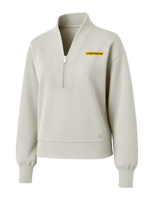 OGIO Womens Ivory Transcend 1/4-Zip w/LIVESTRONG Logo