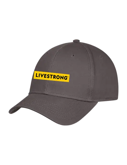 Charcoal Structured Cap Hook & Loop w/LIVESTRONG Logo