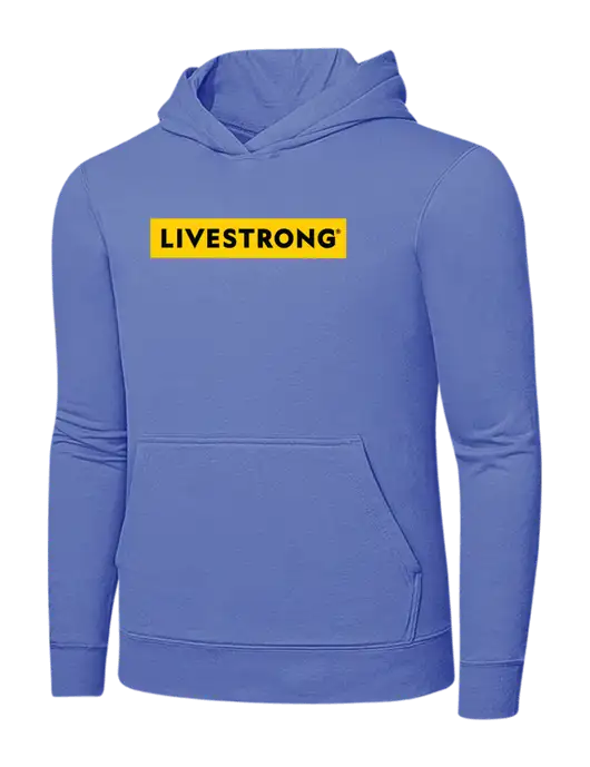 Carolina Blue 7.8 oz Ring Spun Hooded Sweatshirt w/LIVESTRONG Logo
