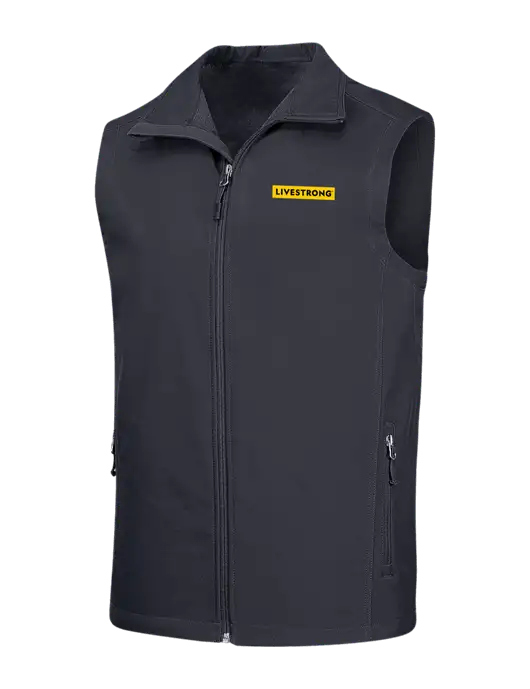 Dark Grey Core Soft Shell Vest w/LIVESTRONG Logo