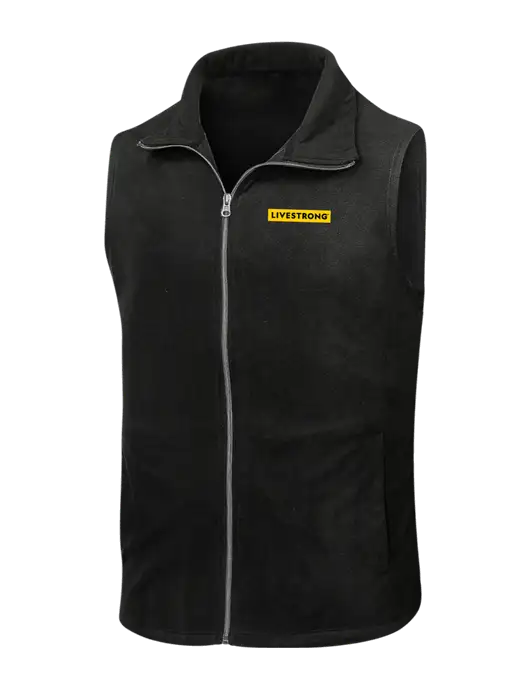 Black Microfleece Vest w/LIVESTRONG Logo
