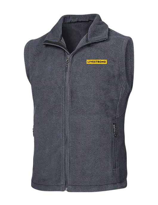 Dark Grey Fleece Vest w/LIVESTRONG Logo