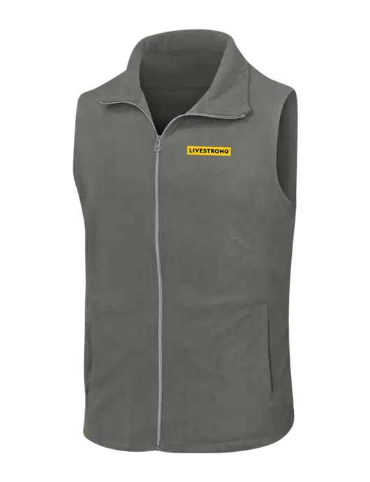 Medium Grey Microfleece Vest w/LIVESTRONG Logo