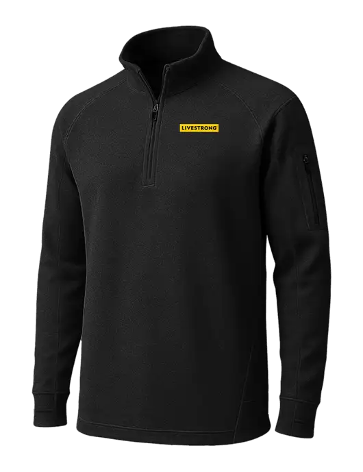 Black Tech Fleece 1/4 Zip Pullover w/LIVESTRONG Logo