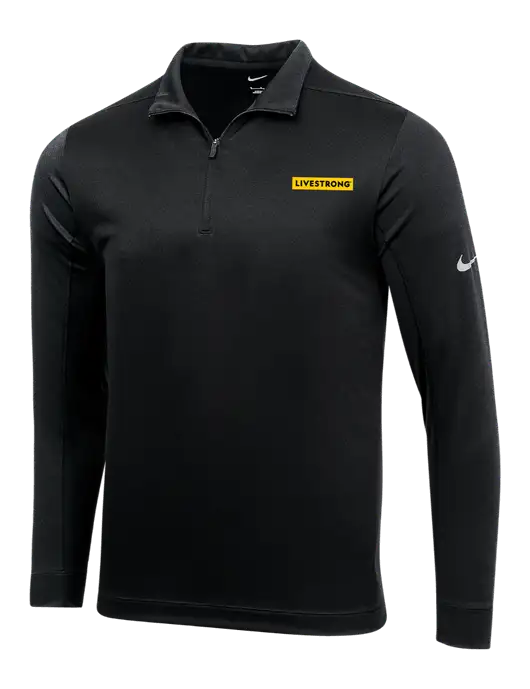 NIKE Black Dry 1/2 Zip Cover-Up w/LIVESTRONG Logo