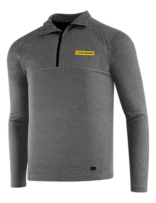 OGIO Dark Grey Heather Transition 1/4 Zip Pullover w/LIVESTRONG Logo