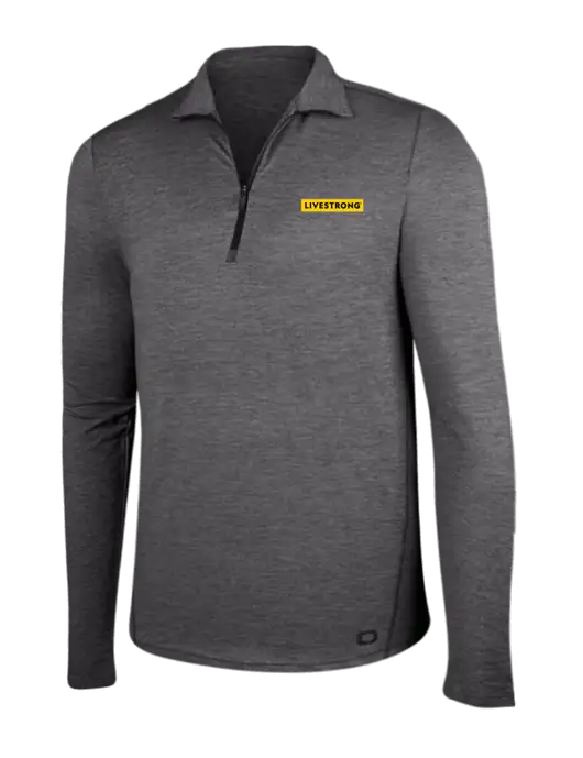 OGIO Gear Grey Heather Endurance Force 1/4 Zip w/LIVESTRONG Logo