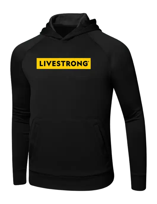 Tech Black Fleece Hooded Sweatshirt w/LIVESTRONG Logo