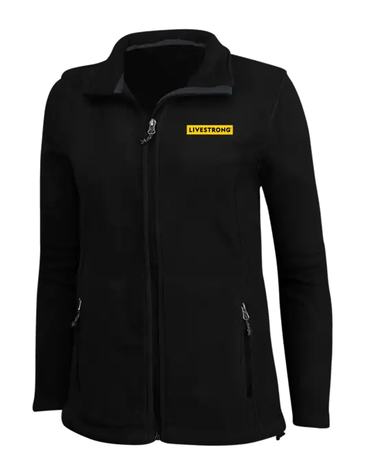 Womens Black Fleece Jacket w/LIVESTRONG Logo