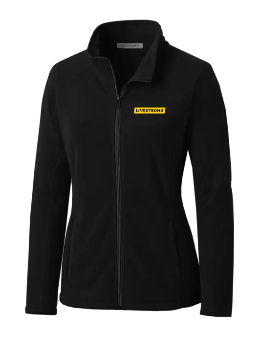 Black Womens Microfleece Jacket w/LIVESTRONG Logo