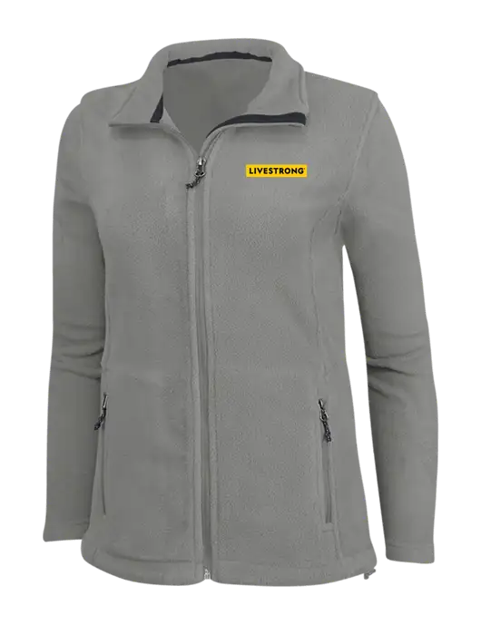 Womens Medium Grey Fleece Jacket w/LIVESTRONG Logo