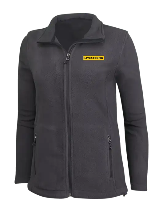 Womens Fleece Dark Grey Jacket w/LIVESTRONG Logo