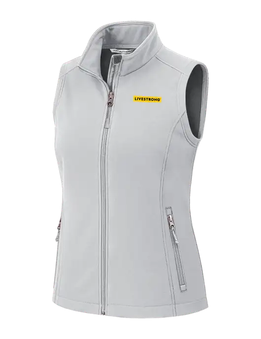 Marshmellow Womens Core Soft Shell Vest w/LIVESTRONG Logo