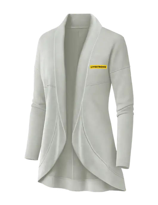 OGIO Ivory Snow Womens Luuma Cocoon Fleece w/LIVESTRONG Logo