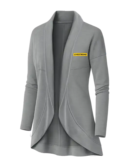 OGIO Light Grey Heather Womens Luuma Cocoon Fleece w/LIVESTRONG Logo