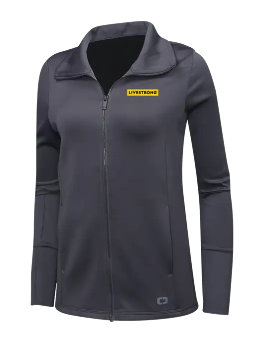 OGIO Dark Grey Womens Endurance Modern Performance Full-Zip w/LIVESTRONG Logo
