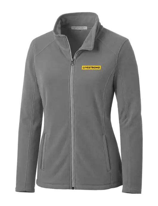Medium Grey Womens Microfleece Jacket w/LIVESTRONG Logo