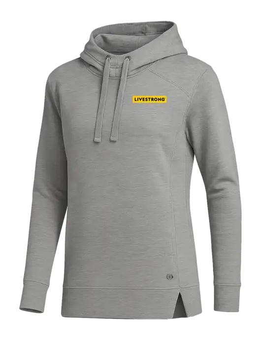 OGIO Heather Grey Womens Luuma Pullover Fleece Hoodie w/LIVESTRONG Logo