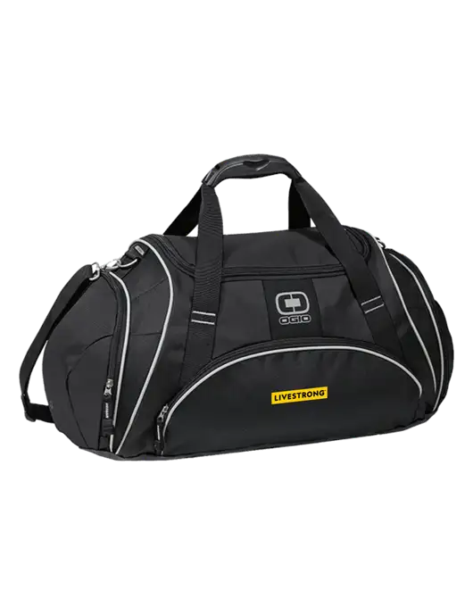 OGIO Black Crunch Duffel
 w/LIVESTRONG Logo