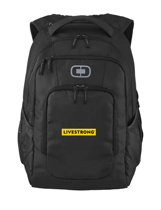 OGIO Black Logan Laptop Backpack
 w/LIVESTRONG Logo