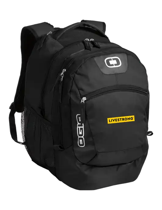 OGIO Black Rogue Pack
 w/LIVESTRONG Logo