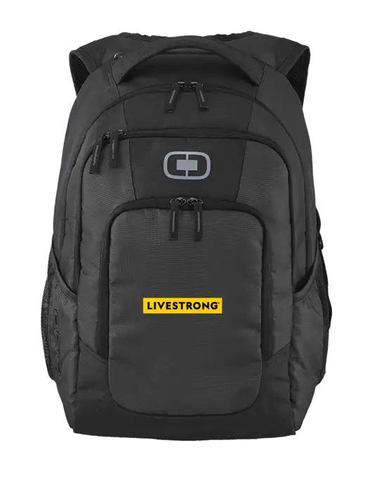 OGIO Diesel Grey Logan Laptop Backpack
 w/LIVESTRONG Logo