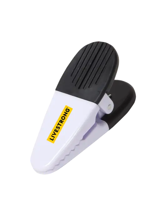 Magnetic White Power Clip w/LIVESTRONG Logo