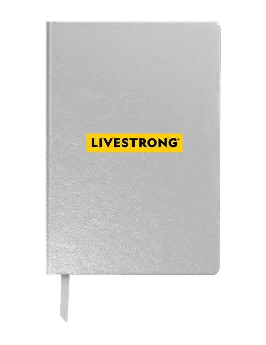 Achieve Silver Hardcover Journal, 5.5 x 8.37 w/LIVESTRONG Logo