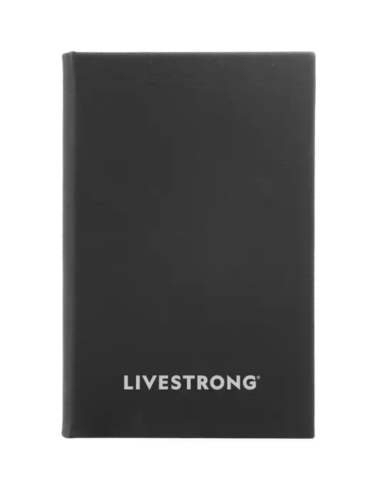 Black Leatherette 5.25 x 8.25 Journal w/LIVESTRONG Logo