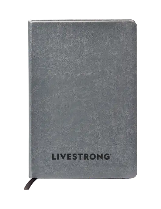 Fabrizio Grey Hard Cover 5.75 x 8.3 Journal w/LIVESTRONG Logo